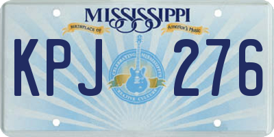 MS license plate KPJ276