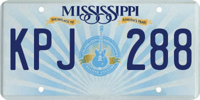 MS license plate KPJ288