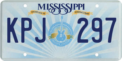 MS license plate KPJ297