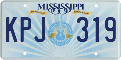 MS license plate KPJ319