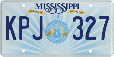 MS license plate KPJ327