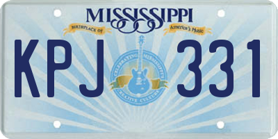 MS license plate KPJ331