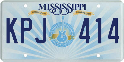 MS license plate KPJ414