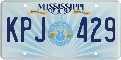 MS license plate KPJ429