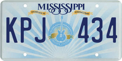 MS license plate KPJ434