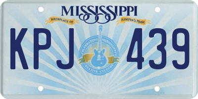 MS license plate KPJ439
