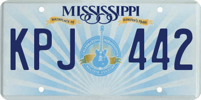 MS license plate KPJ442