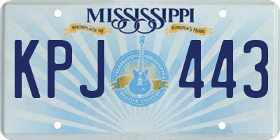 MS license plate KPJ443