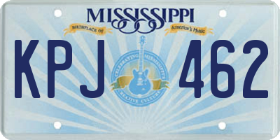 MS license plate KPJ462