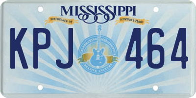 MS license plate KPJ464