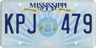 MS license plate KPJ479