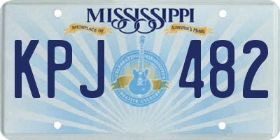 MS license plate KPJ482