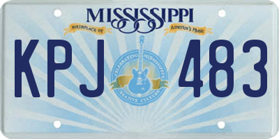 MS license plate KPJ483