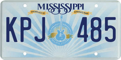 MS license plate KPJ485
