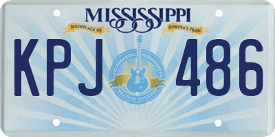 MS license plate KPJ486