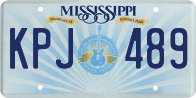 MS license plate KPJ489