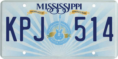 MS license plate KPJ514