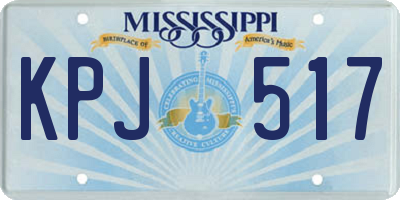 MS license plate KPJ517