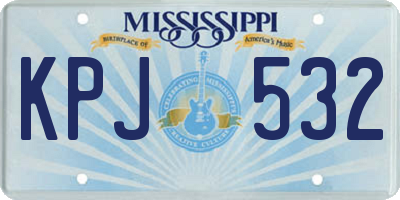 MS license plate KPJ532
