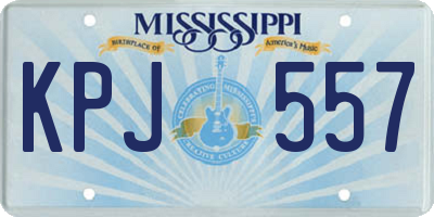 MS license plate KPJ557