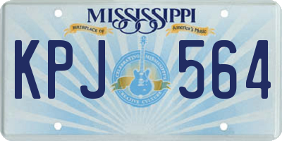 MS license plate KPJ564