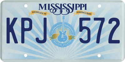 MS license plate KPJ572