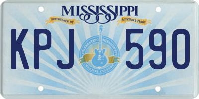 MS license plate KPJ590