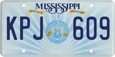 MS license plate KPJ609