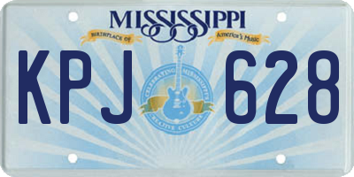 MS license plate KPJ628