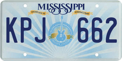 MS license plate KPJ662