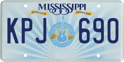 MS license plate KPJ690