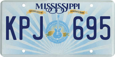 MS license plate KPJ695