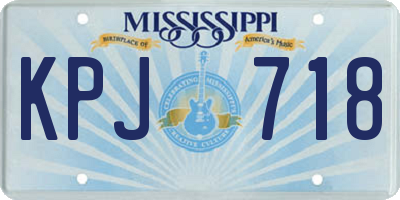 MS license plate KPJ718