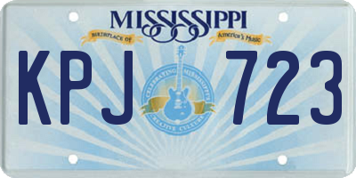 MS license plate KPJ723
