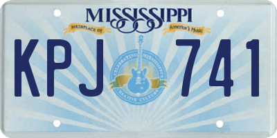 MS license plate KPJ741