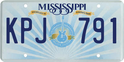 MS license plate KPJ791
