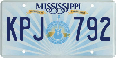 MS license plate KPJ792