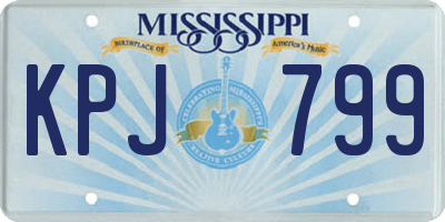 MS license plate KPJ799
