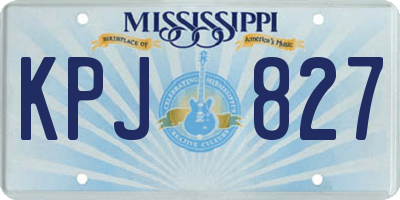 MS license plate KPJ827