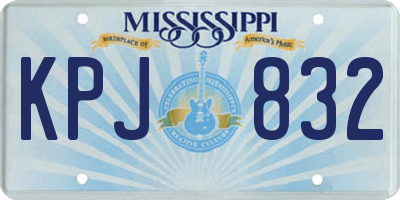 MS license plate KPJ832