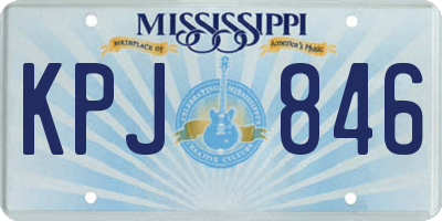 MS license plate KPJ846