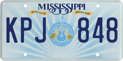 MS license plate KPJ848