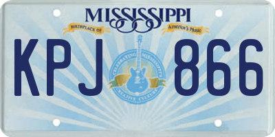 MS license plate KPJ866