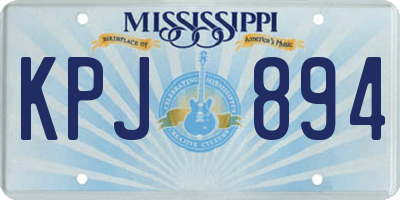 MS license plate KPJ894