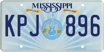 MS license plate KPJ896