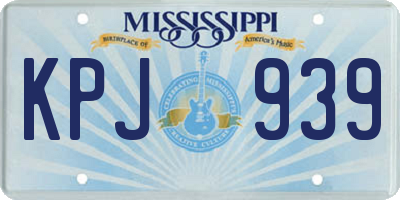 MS license plate KPJ939