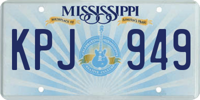 MS license plate KPJ949