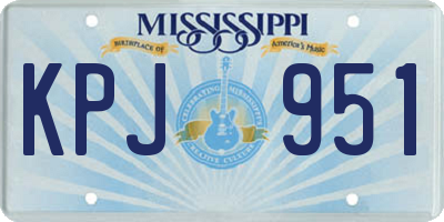 MS license plate KPJ951