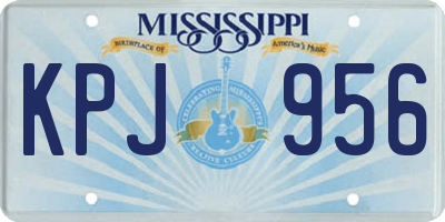 MS license plate KPJ956