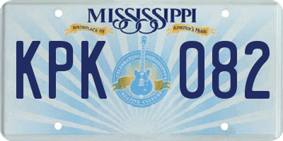 MS license plate KPK082